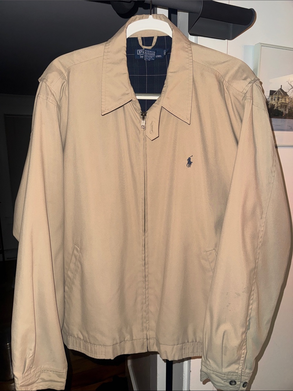 Polo by Ralph Lauren Beige Lightweight Zip-Front Harrington